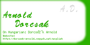 arnold dorcsak business card